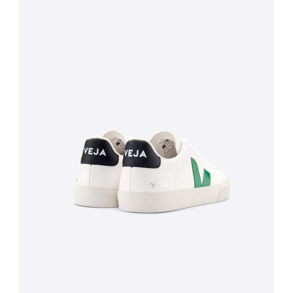 Men's Veja CAMPO CHROMEFREE Low Tops Sneakers White/Black | SG 204JPQ